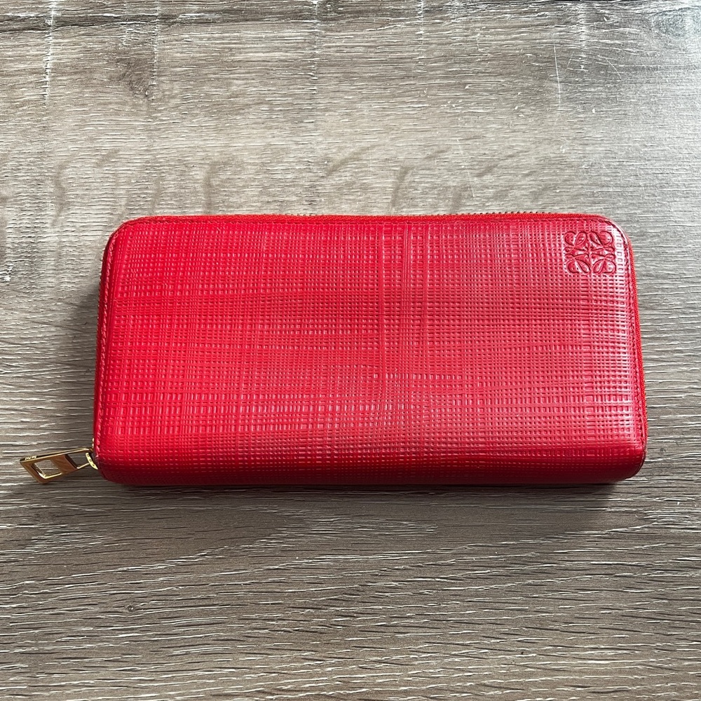 Red Loewe Long Wallet - Picture 1 of 14